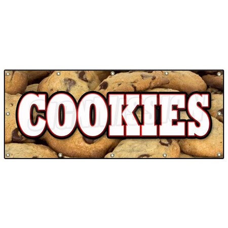 Signmission COOKIES BANNER SIGN fresh baked homemade chocolate chip oatmeal B-120 Cookies